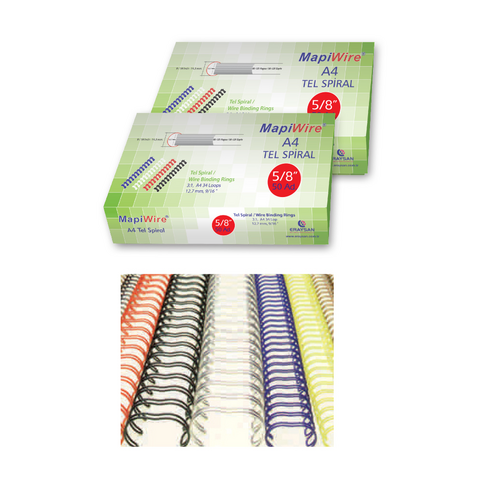 Mapiwire Tel Spiral 3/8 Beyaz 100lü (2100400) - 1