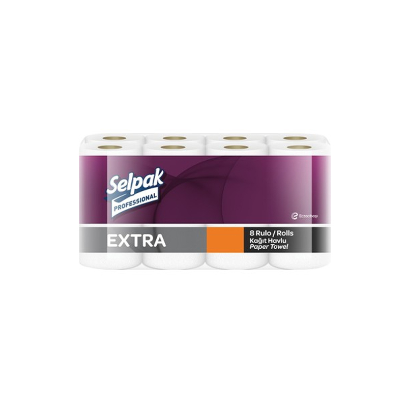 SELPAK PROFESSİONAL EXTRA RULO HAVLU 8Lİ (7900094)(7906608)