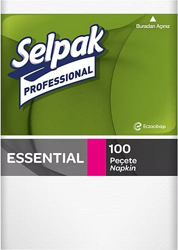 SELPAK SENS PROFESSİONAL ESSENTİALS PEÇETE 22x26 100 YAPRAK (7903326)(7906616)
