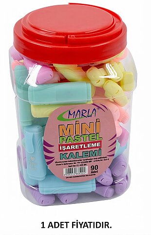 MARLA TF103-90 MİNİ FOSFORLU KALEM KARIŞIK RENK TEKLİ - 1