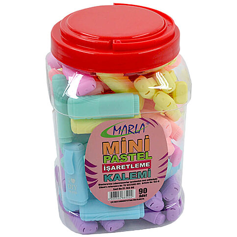 Marla Tf103-90 Mini Fosforlu Kalem Karışık Renk Tekli - 1