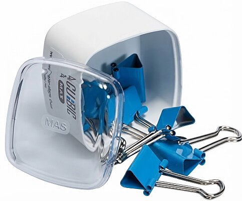 MAS 1266 CUBBİE OMEGA RENKLİ ÇELİK KISKAÇ 19mm MAVİ 6LI - 1