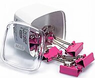 MAS 1266 CUBBİE OMEGA RENKLİ ÇELİK KISKAÇ 19mm PEMBE 6LI - MAS