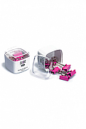 MAS 1266 CUBBİE OMEGA RENKLİ ÇELİK KISKAÇ 19mm PEMBE 6LI - 1