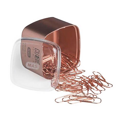MAS 1303 CUBBİE PREMİUM ATAŞ 28mm ROSE GOLD 45 ADET - 1