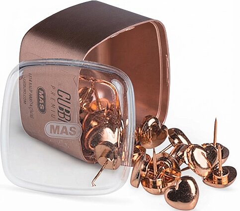 MAS 1318 CUBBİE PREMİUM KALPLİ HARİTA ÇİVİSİ ROSE GOLD - 1
