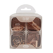 MAS 1332 CUBBİE PREMİUM ATAŞ+KISKAÇ+HARİTA ÇİVİSİ SETİ ROSE GOLD 4LÜ - MAS