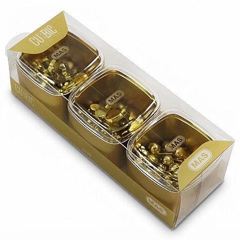 MAS 1335 CUBBİE PREMİUM HARİTA ÇİVİSİ SETİ GOLD 3LÜ - 1