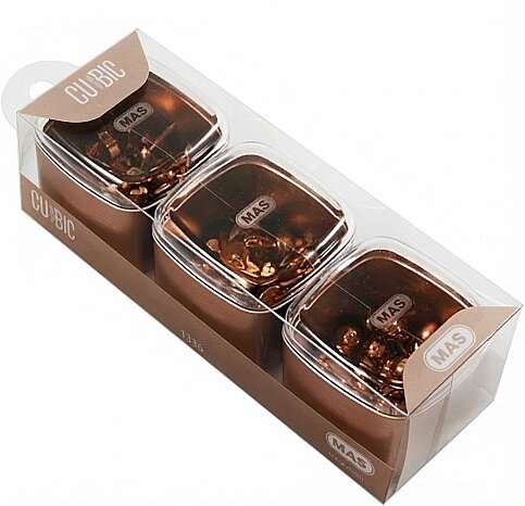 MAS 1336 CUBBİE PREMİUM HARİTA ÇİVİSİ SETİ ROSE GOLD 3LÜ - 1