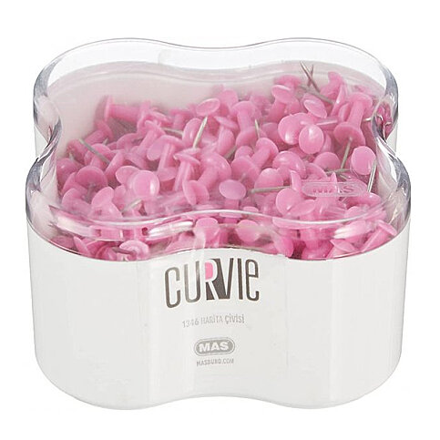 MAS 1346 CURVİE HARİTA ÇİVİSİ 315 PEMBE - 1