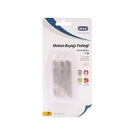 MAS 2573 DAR MAKET BIÇAĞI YEDEĞİ 9mm 10LU TÜP 3LÜ BİLİSTER - MAS