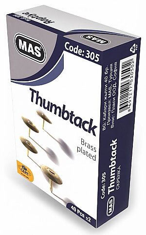MAS 305 PİRİNÇ RAPTİYE SARI 40 ADET METAL KUTU - 1