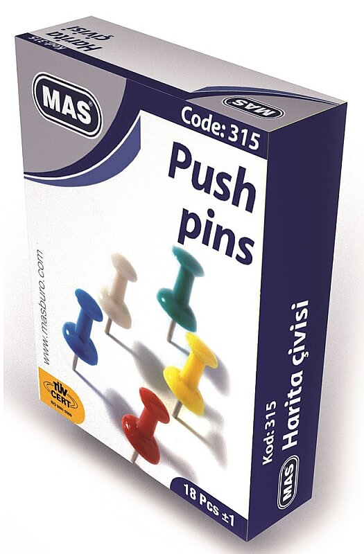 MAS 315 RENKLİ HARİTA ÇİVİSİ SİLİNDİRİK