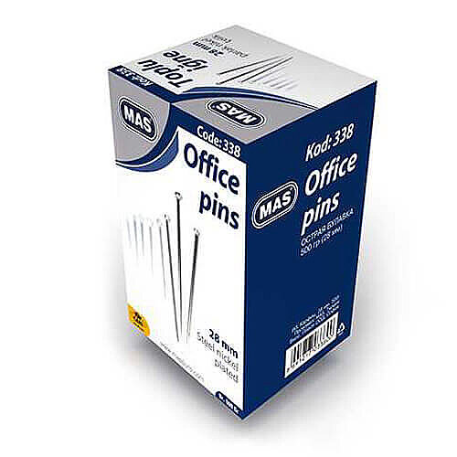 MAS 338 NİKELLİ TOPLU İĞNE 28mm 500gr KUTU
