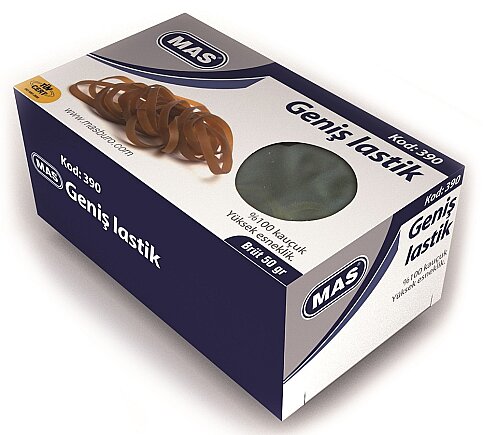 MAS 390 GENİŞ AMBALAJ LASTİĞİ 50gr KUTU - 1