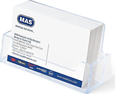 Mas 484 Köşeli Kartvizitlik Şeffaf - 1