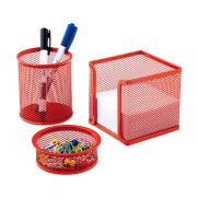 Mas 505 Metal Perfore Masa Seti Kırmızı 3Lü - MAS