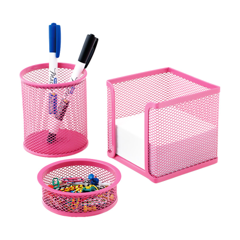 Mas 505 Metal Perfore Masa Seti Pembe 3Lü - 1