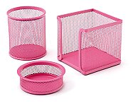 MAS 505 METAL PERFORE MASA SETİ PEMBE 3LÜ - MAS