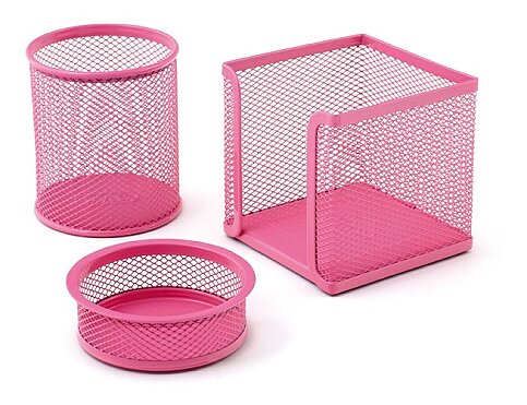 MAS 505 METAL PERFORE MASA SETİ PEMBE 3LÜ - 1