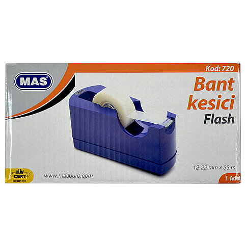 MAS 720 FLASH BANT MAKİNESİ 12mmx33m SİYAH - 1