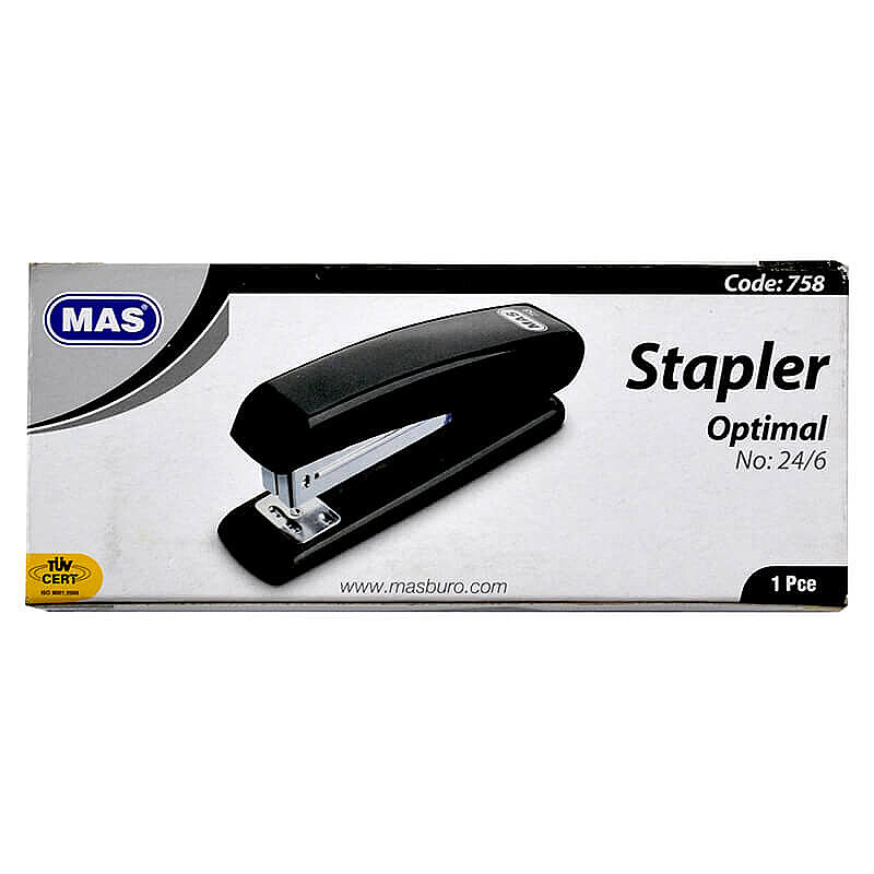 MAS 758 OPTİMAL ZIMBA MAKİNESİ NO:24/6 30 SAYFA SİYAH