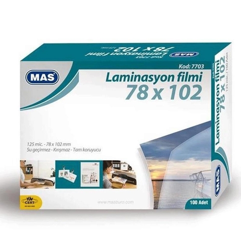 Mas 7703 Laminasyon Filmi 78X102 125Mic 100Lü - 1