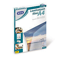 MAS 7706 LAMİNASYON FİLMİ A4 125mic 100LÜ - MAS