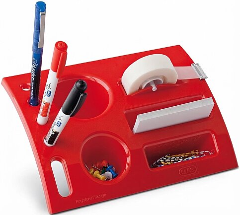 MAS 808 TİDY DESK PLASTİK MASA ÜSTÜ ORGANİZER KIRMIZI - 1