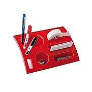 MAS 808 TİDY DESK PLASTİK MASA ÜSTÜ ORGANİZER KIRMIZI - 1