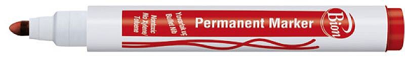 MAS 9175 BİON PERMANENT MARKÖR KOLİ KALEMİ YUVARLAK UÇ KIRMIZI