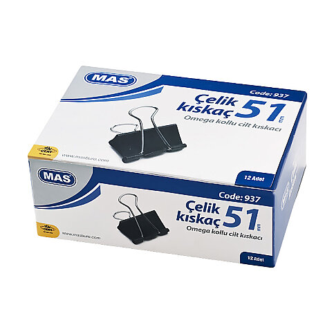 MAS 937 OMEGA ÇELİK KISKAÇ 51mm 12Lİ KUTU - 1