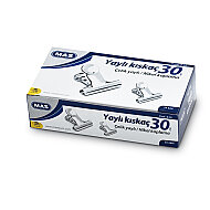 MAS 940 METAL KISKAÇ NO:3 BEYAZ 30mm 24LÜ KUTU - MAS