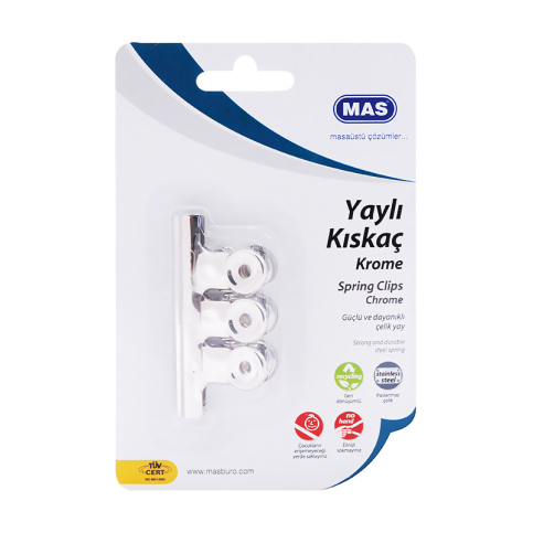 Mas 951 Metal Kıskaç No:4 Beyaz 3Lü Blister - 1