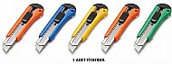 MAS 565 GENİŞ METAL AĞIZLI-YATAKLI PLASTİK GÖVDE MAKET BIÇAĞI 18mm - MAS
