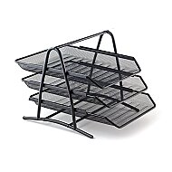 MAS 9304 BİON METAL PERFORE EVRAK RAFI SİYAH 3LÜ - MAS BİON