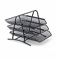 MAS 9304 BİON METAL PERFORE EVRAK RAFI SİYAH 3LÜ - MAS BİON