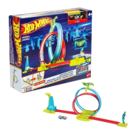Mattel Hot Wheels Neon Yarışlar Çifte Çember Yarış Seti 3 (Hpc05) - 4