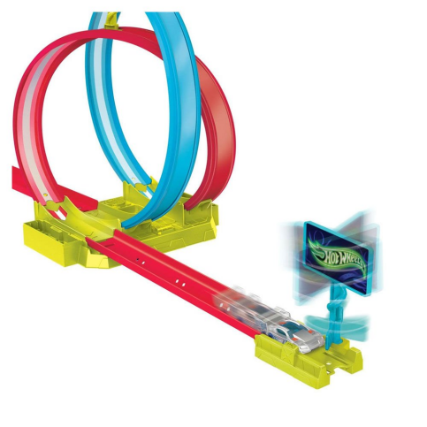 Mattel Hot Wheels Neon Yarışlar Çifte Çember Yarış Seti 3 (Hpc05) - 2