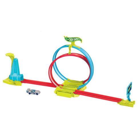 Mattel Hot Wheels Neon Yarışlar Çifte Çember Yarış Seti 3 (Hpc05) - 1