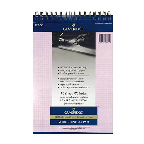 MEAD CAMBRİDGE SPİRALLİ PEMBE BLOKNOT A4 ÇİZGİLİ 70 YAPRAK (M-159418) - 1