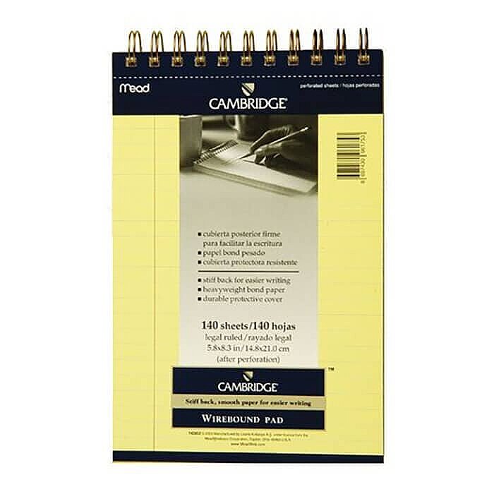 MEAD CAMBRİDGE SPİRALLİ SARI BLOKNOT A6 ÇİZGİLİ 70 YAPRAK (M-145434)