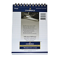 MEAD CAMBRİDGE SPİRALLİ BEYAZ BLOKNOT A5 KARELİ 140 YAPRAK (M-243848) - MEAD