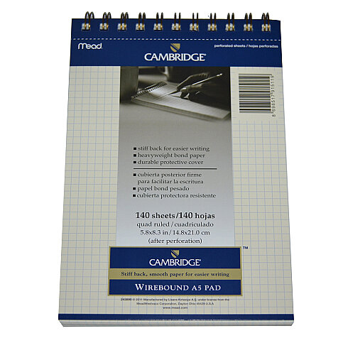 MEAD CAMBRİDGE SPİRALLİ FİLDİŞİ BLOKNOT A5 KARELİ 140 YAPRAK (M-243890) - 1