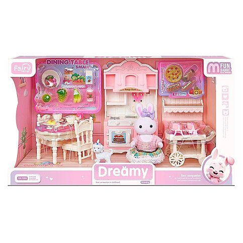 MEGA BY DREAMY MİNİ TAVŞAN BÜYÜK MUTFAK OYUN EVİ SETİ (BIG06719) - 1
