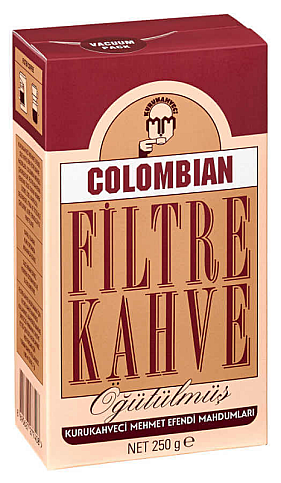 KURUKAHVECİ MEHMET EFENDİ COLOMBİAN FİLTRE KAHVE 250gr - 1
