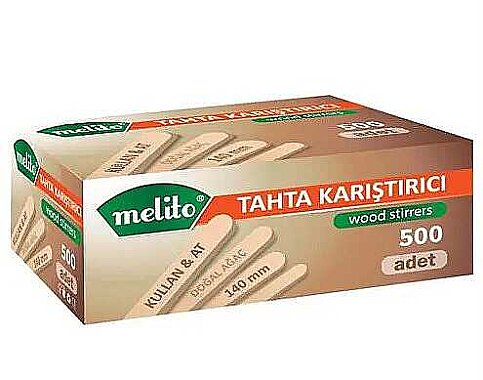 MELİTO KAĞIT SARGILI AHŞAP KARIŞTIRICI 500LÜ - 1
