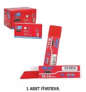 MİKRO M-928 KALEM UCU 2.0 2B 90mm KIRMIZI - MİKRO