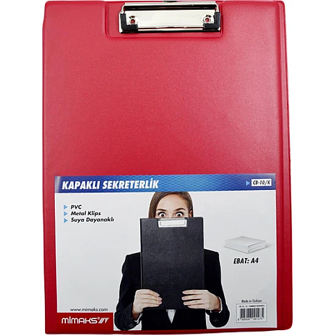 MİMAKS CB-10K KAPAKLI PVC SEKRETERLİK A4 KIRMIZI - 1