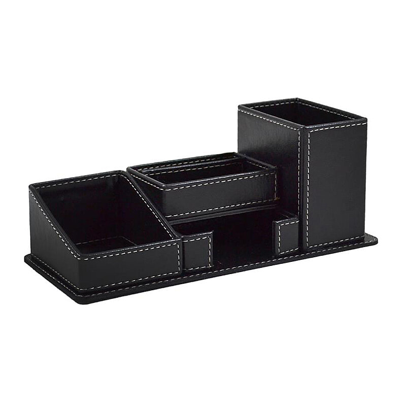 MİMAKS DK-141 SUNİ DERİ MASA ÜSTÜ 4LÜ SET SİYAH